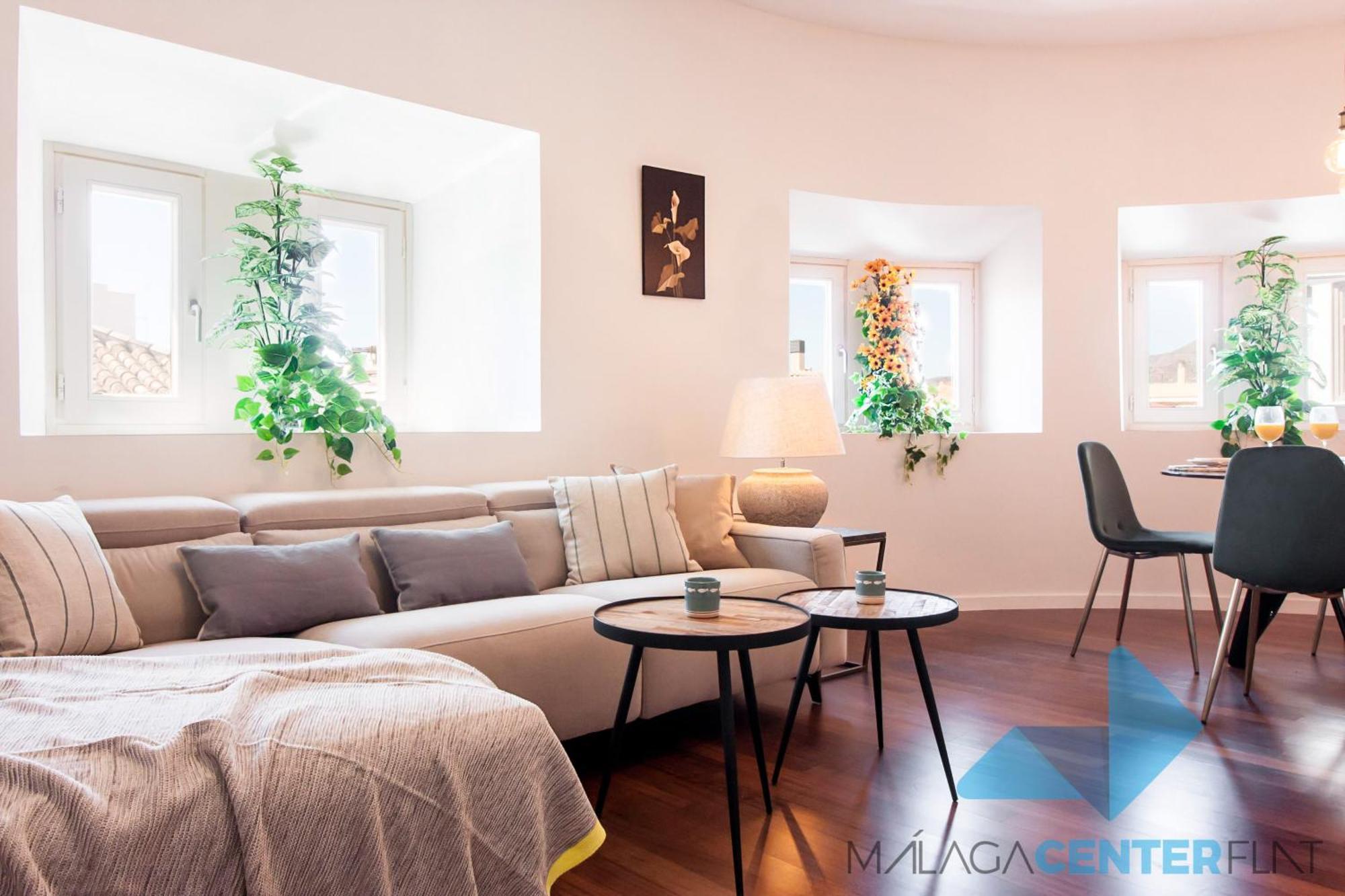 Malaga Center Flat Luxury Lejlighed Værelse billede